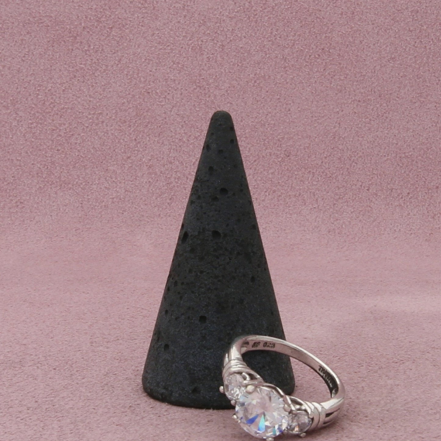 sterling silver past present future cz engagement ring size 6.75