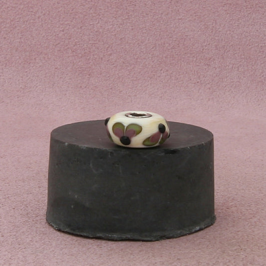 trollbeads sterling silver fireflies floral murano glass bead charm