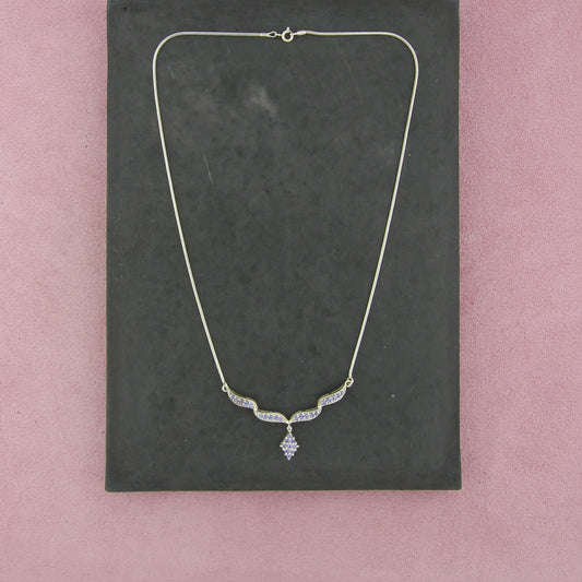 sterling silver tanzanite dangle necklace size 18in