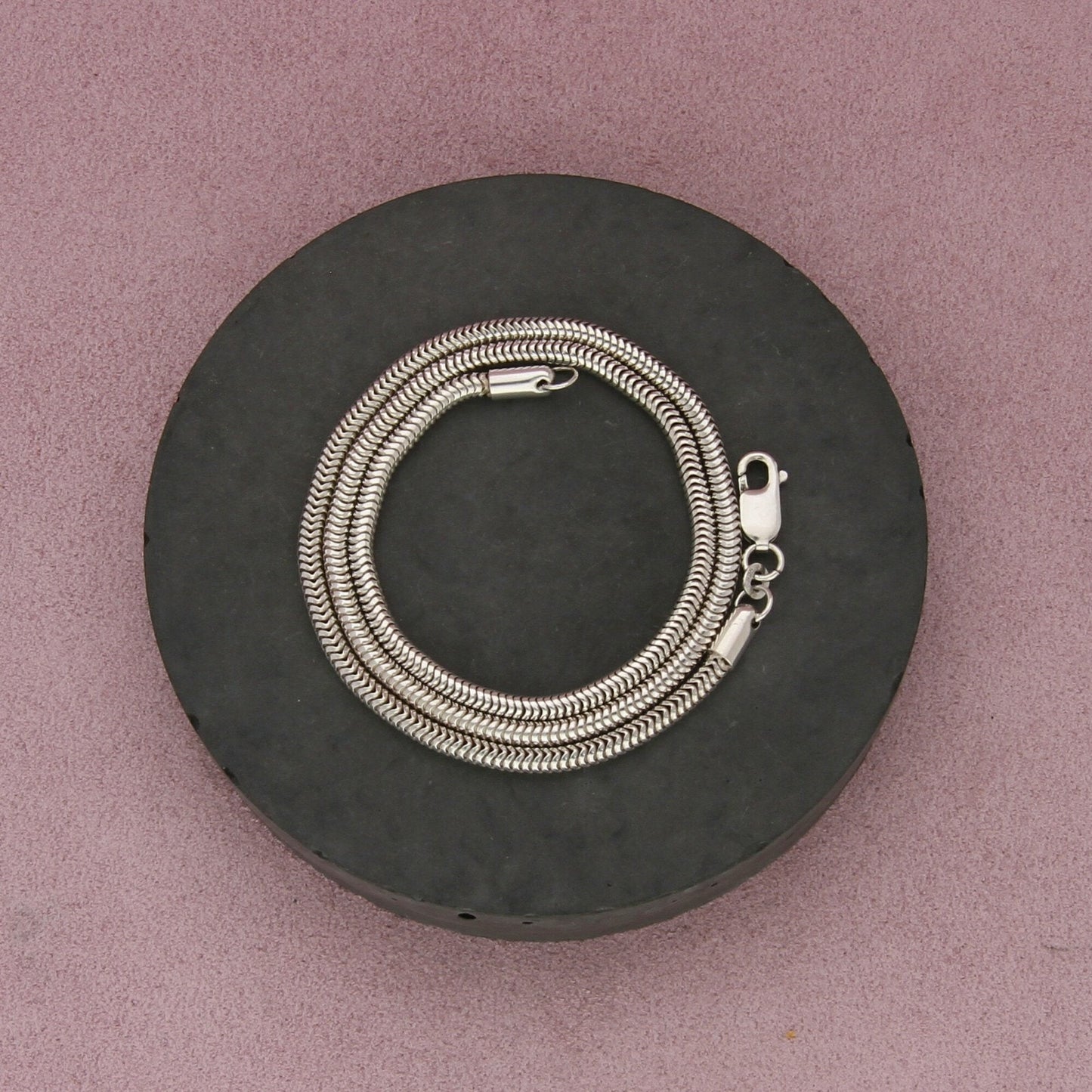 sterling silver 3mm snake chain necklace size 18.5in