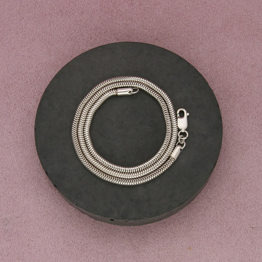 sterling silver 3mm snake chain necklace size 18.5in