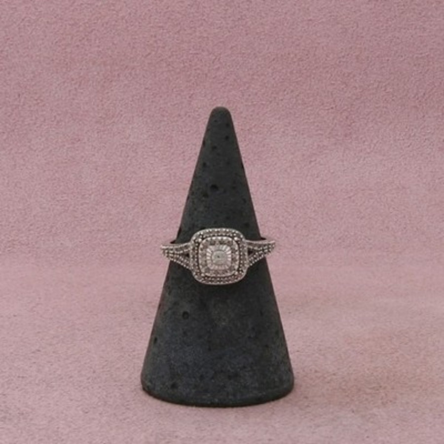 Sterling Silver Diamond Accent Promise Ring Size 6