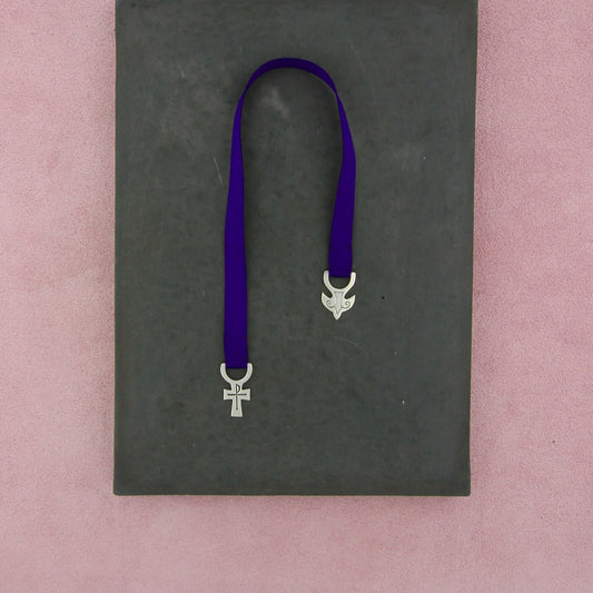 james avery sterling silver purple dove and cross ribbon bookmark