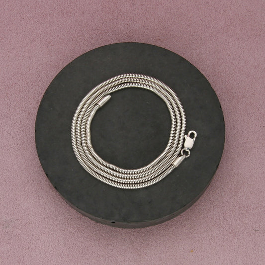 sterling silver 3mm snake chain necklace size 25in