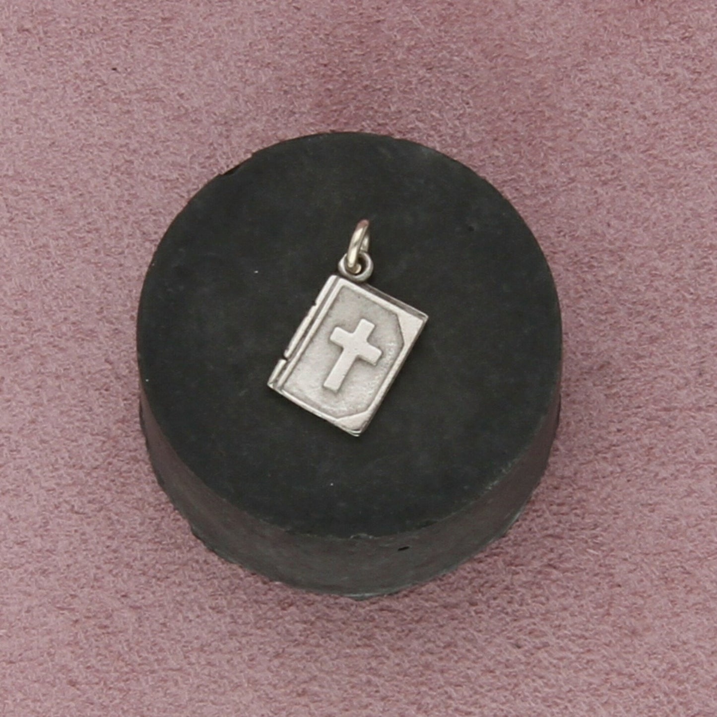 sterling silver vintage bible charm pendant