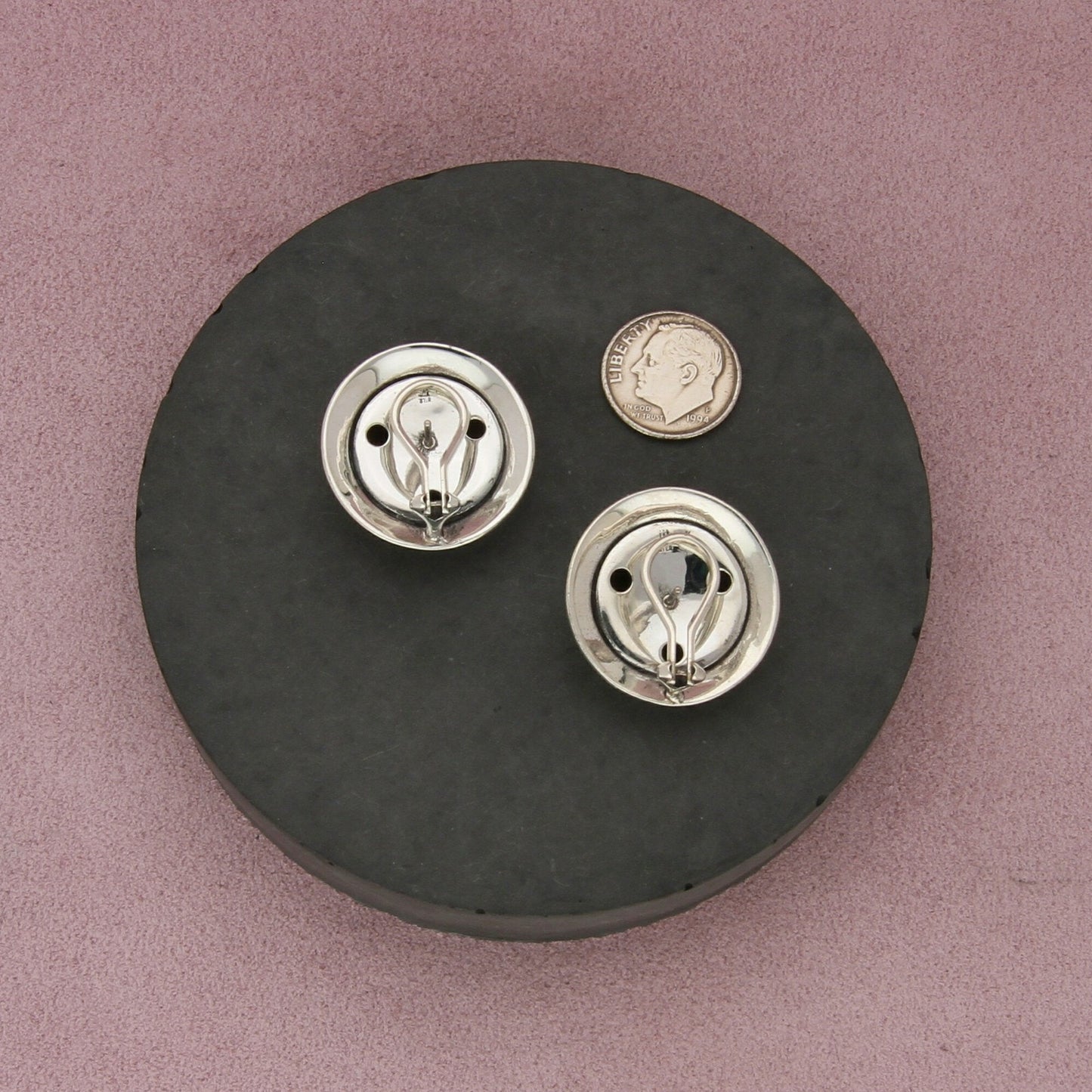 james avery sterling silver & 14k gold dome ribbon omega-back earrings
