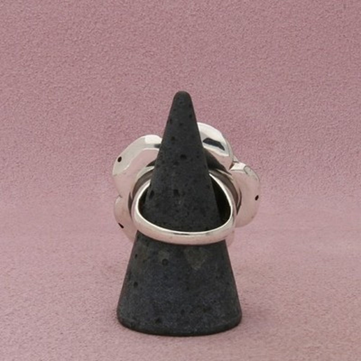 Sterling Silver Hollow Rose Flower Layered Petals Ring Size 8.5
