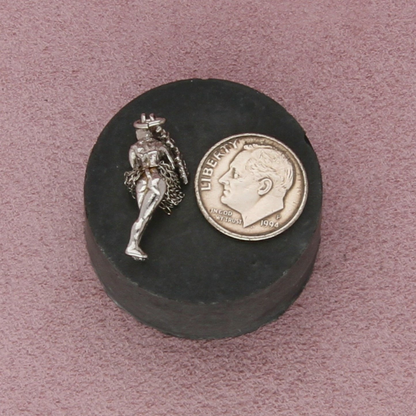 sterling silver vintage hawaii hula girl (skirt moves) charm pendant