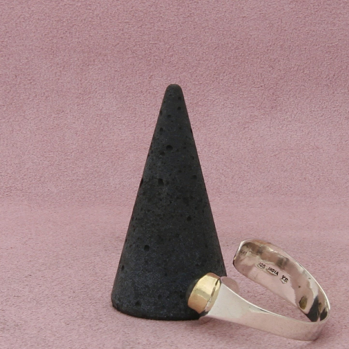 sterling silver two tone hammered labradorite bypass ring size 12