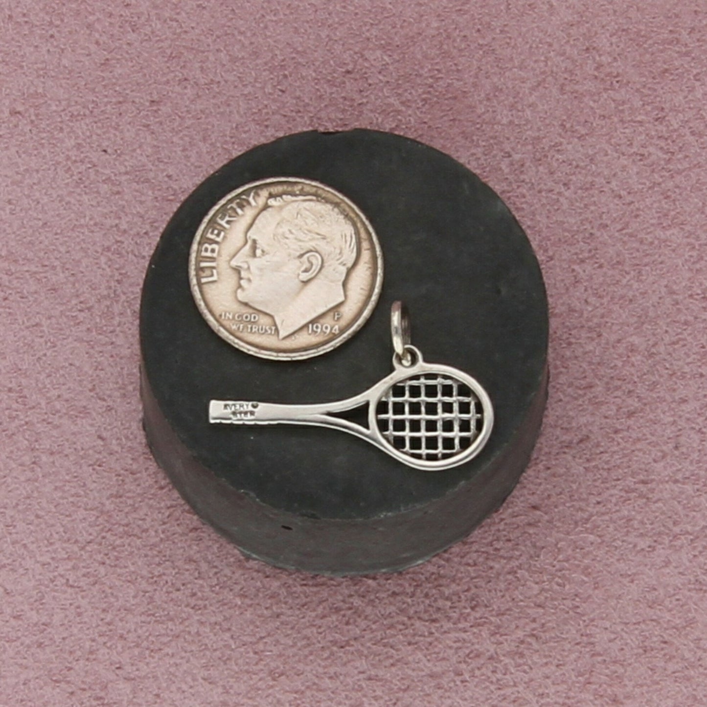james avery sterling silver retired tennis racket charm pendant