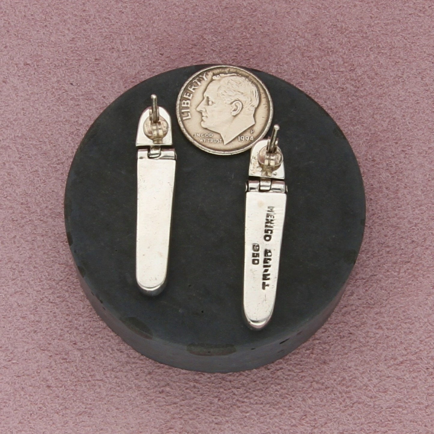 taxco mexico sterling silver vintage sodalite post earrings