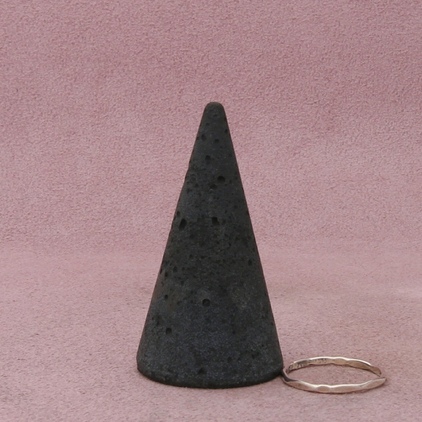 sterling silver edged stack band ring size 6.5