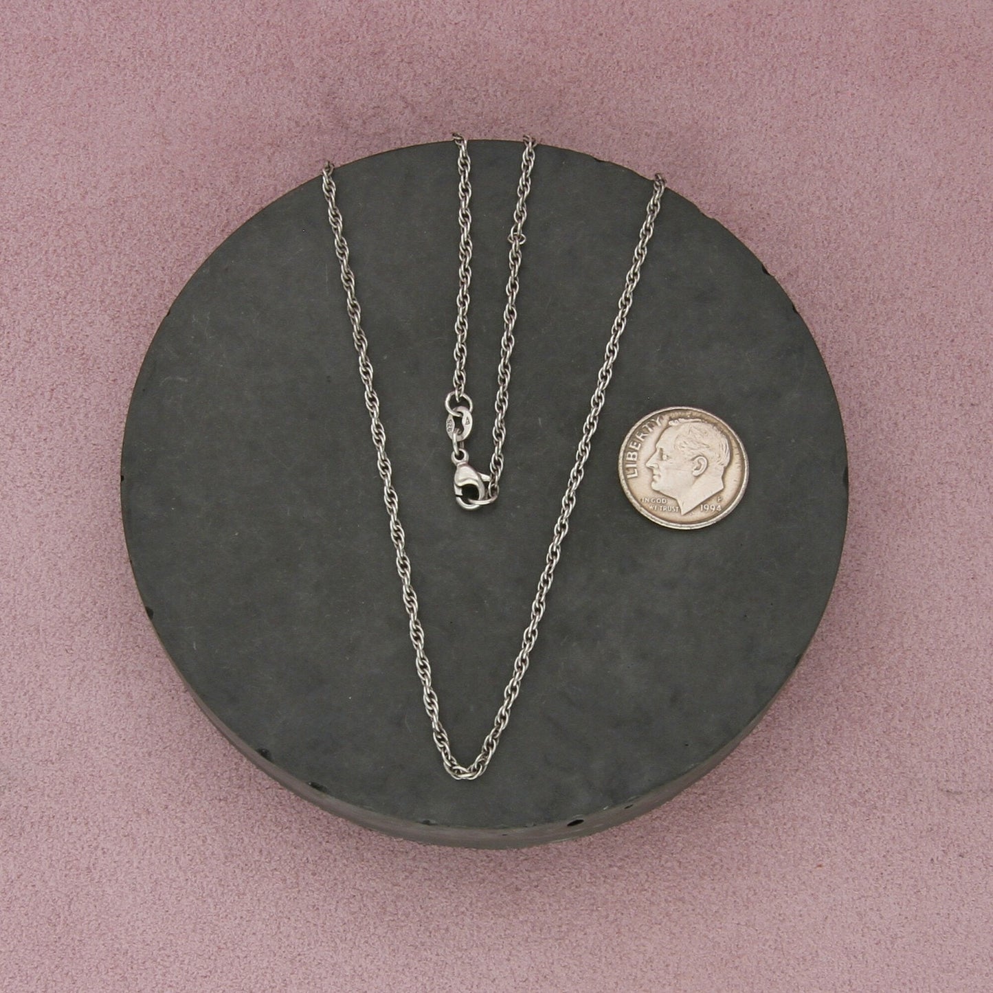 james avery sterling silver light rope chain necklace size 18in