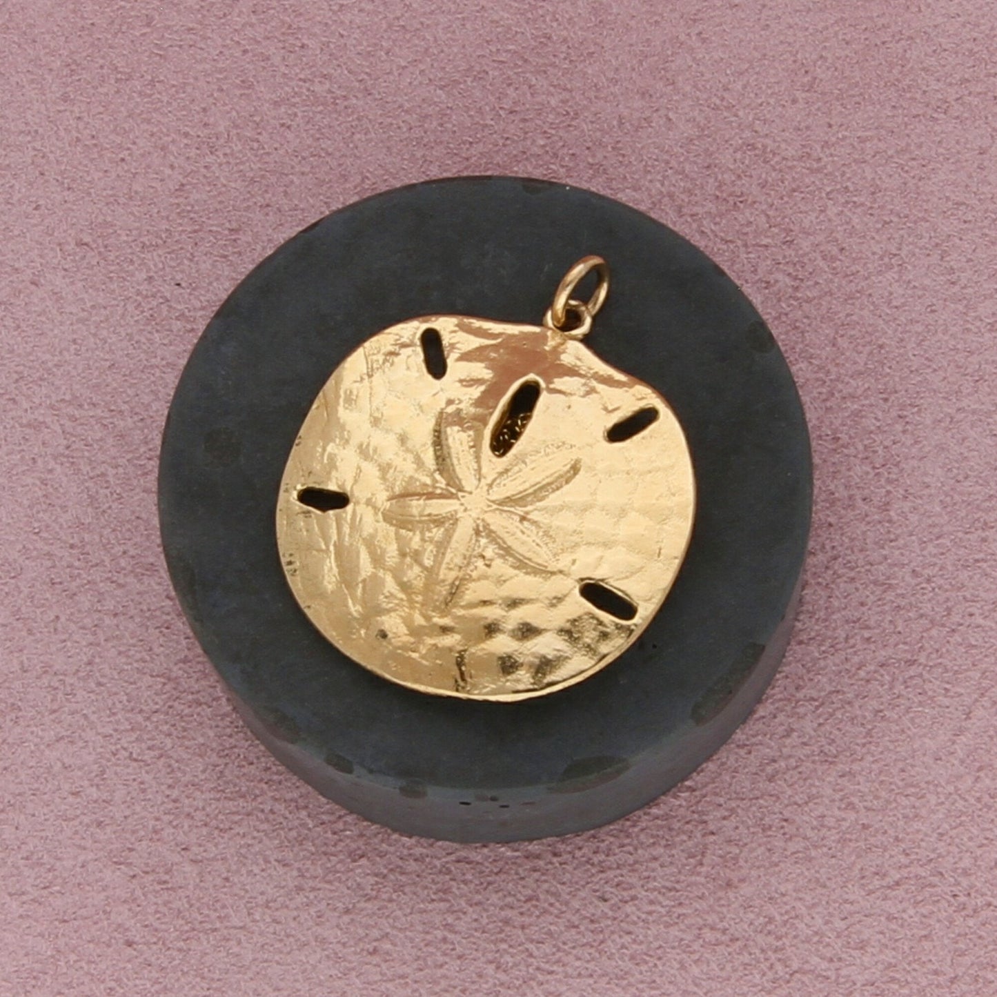 james avery 14k yellow gold 1.5" large sand dollar pendant