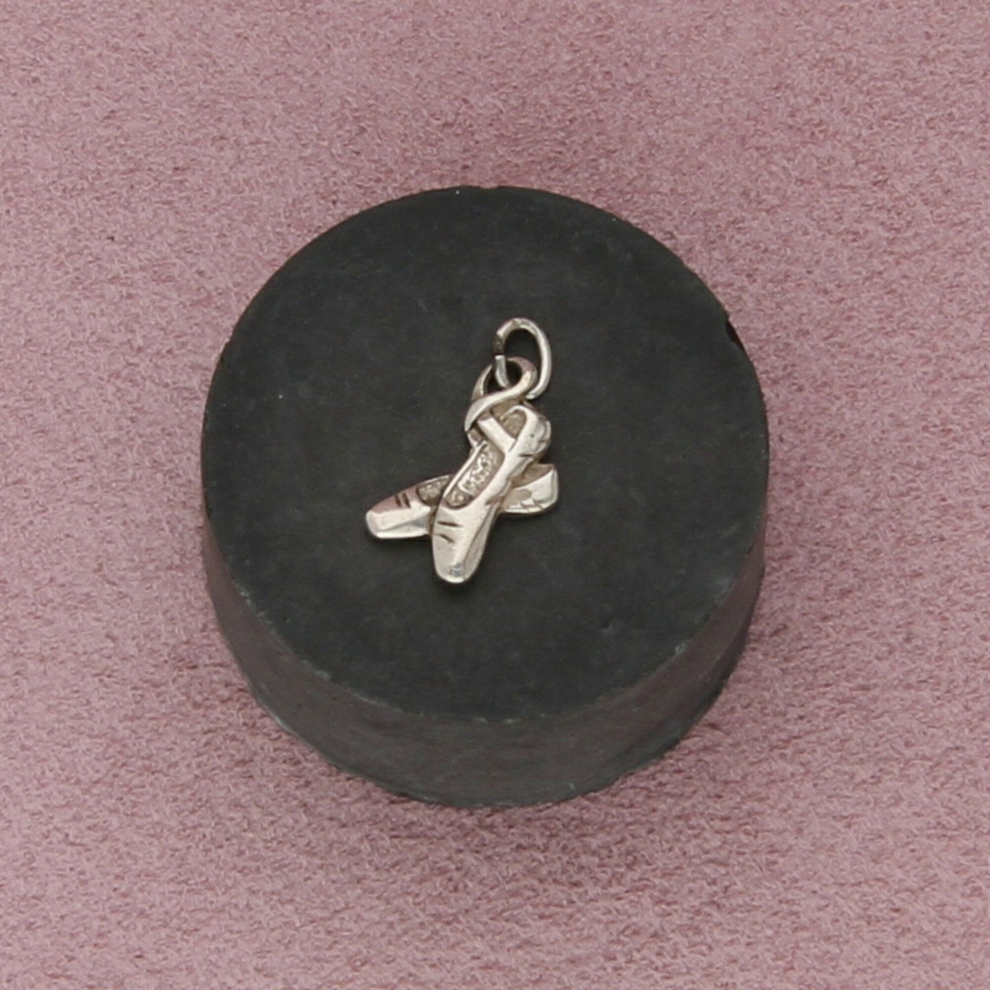 sterling silver vintage ballerina ballet flats charm pendant