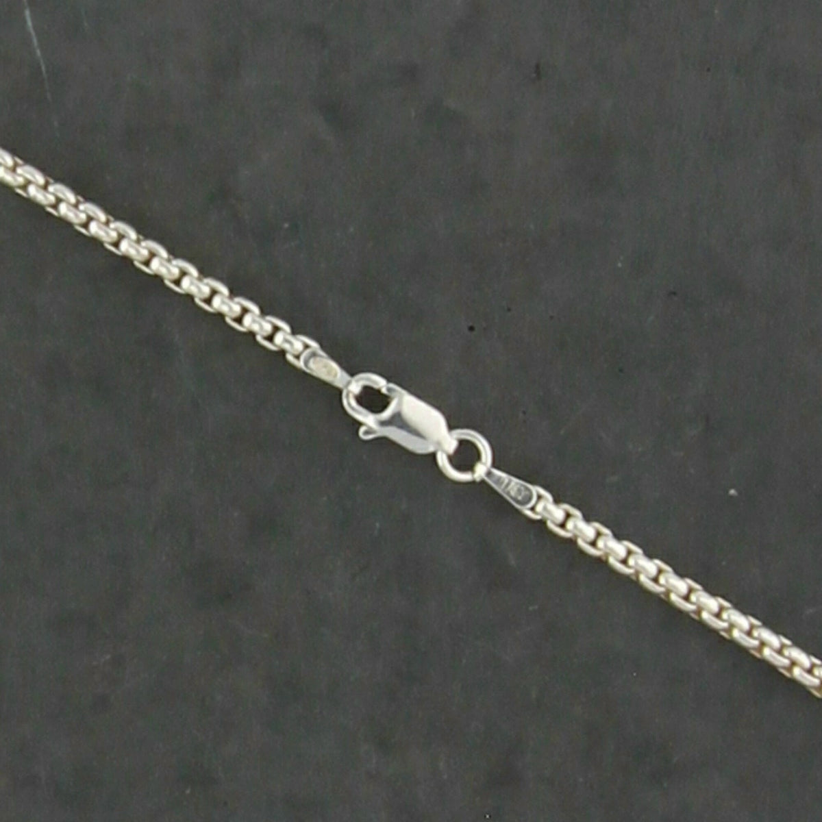 sterling silver italy 2mm box chain necklace size 18in