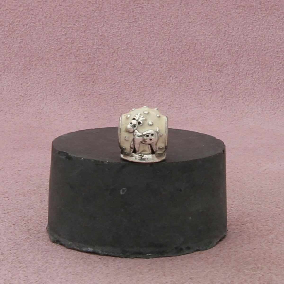 pandora sterling silver authentic merry christmas reindeer bead (791228) charm