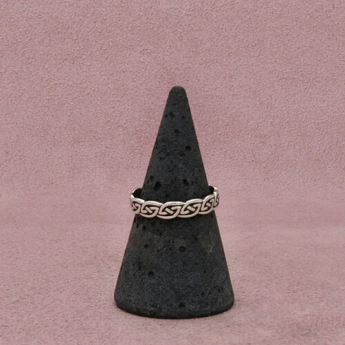 Avon Sterling Silver Vintage Celtic Stack Celtic Knot Interlaced Band Ring 7