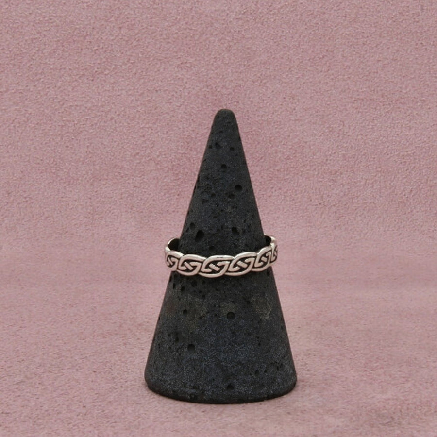 Avon Sterling Silver Vintage Celtic Stack Celtic Knot Interlaced Band Ring 7