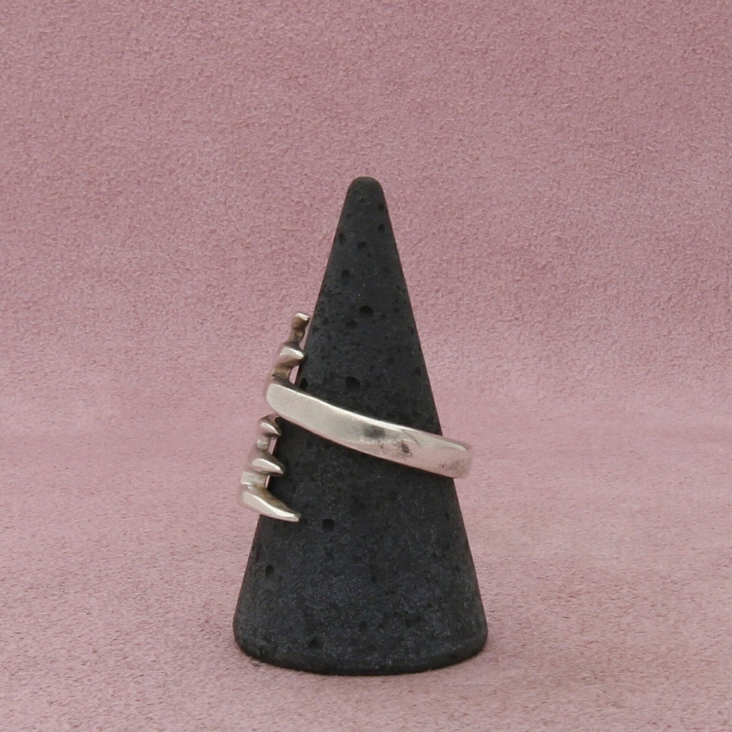 sterling silver mens vintage bypass band ring size 9