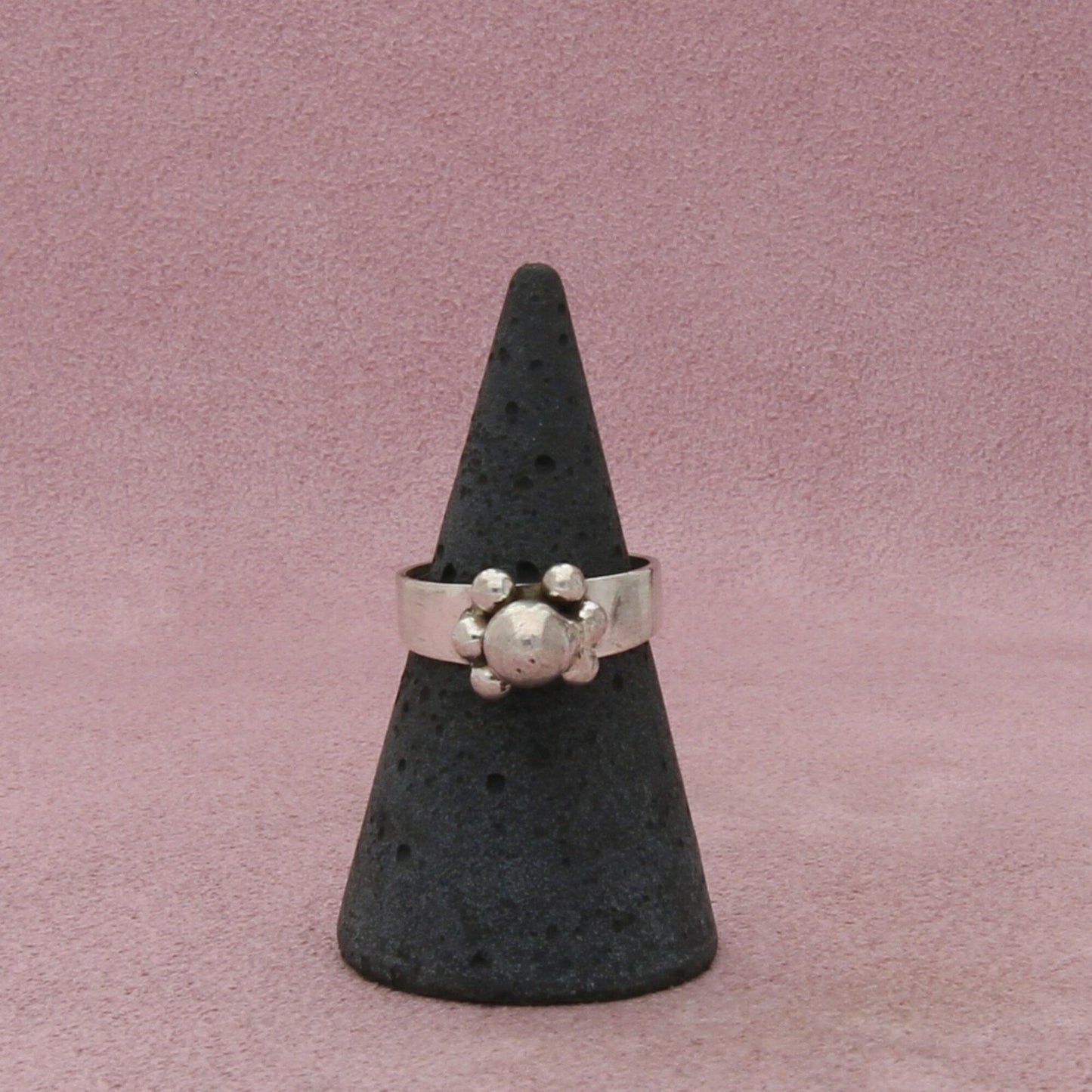 erik granit sterling silver vintage finland modernist beaded ring size 6