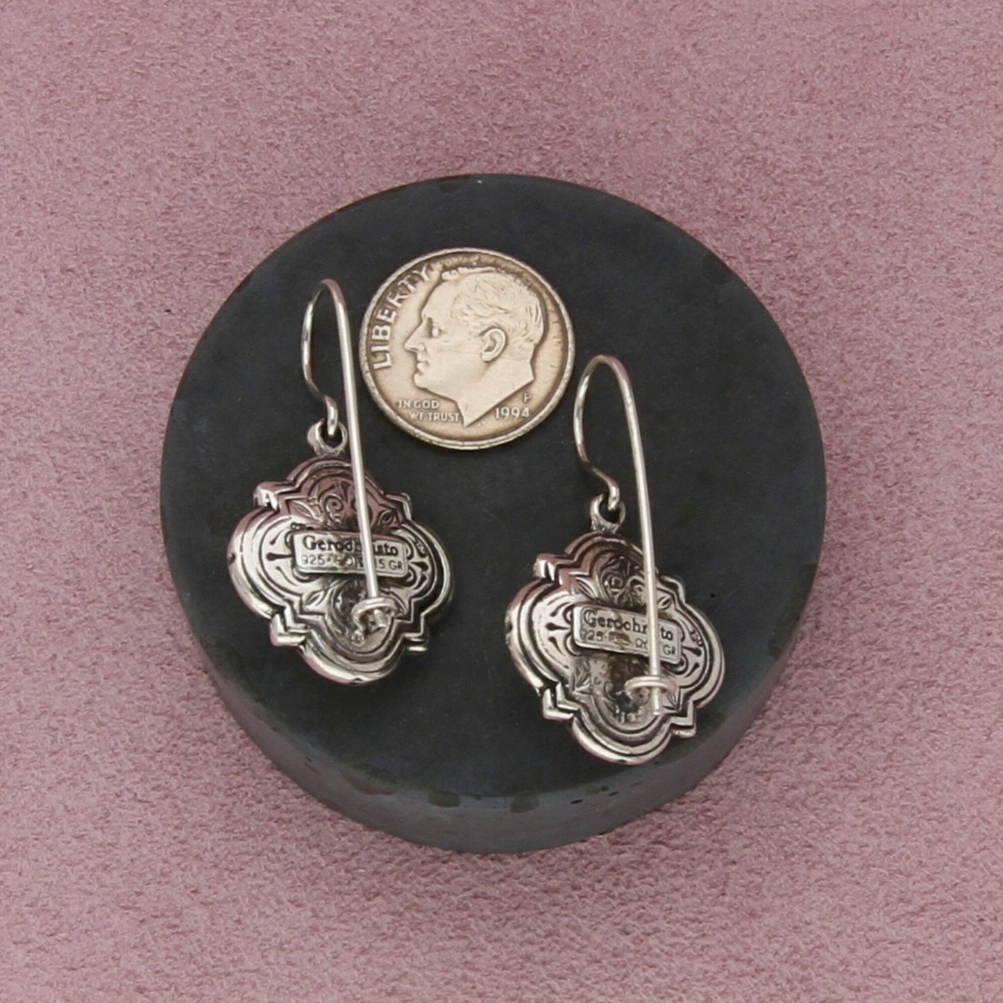 gerochristo sterling silver byzantine style ruby drop earrings
