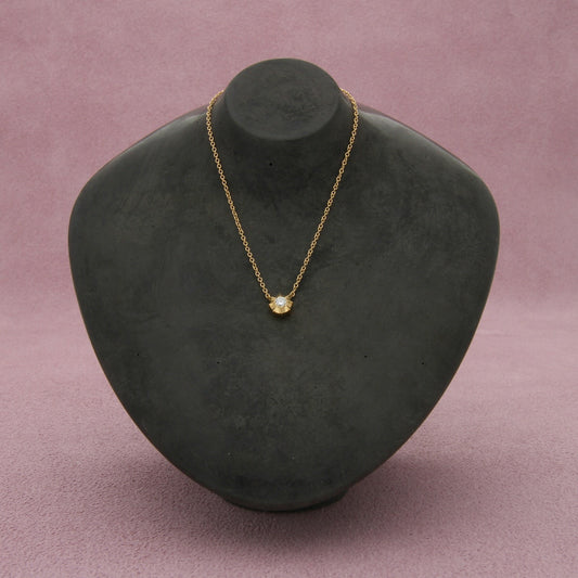 bony levy 18k yellow gold 0.05 ct diamond monaco necklace size 16-18in