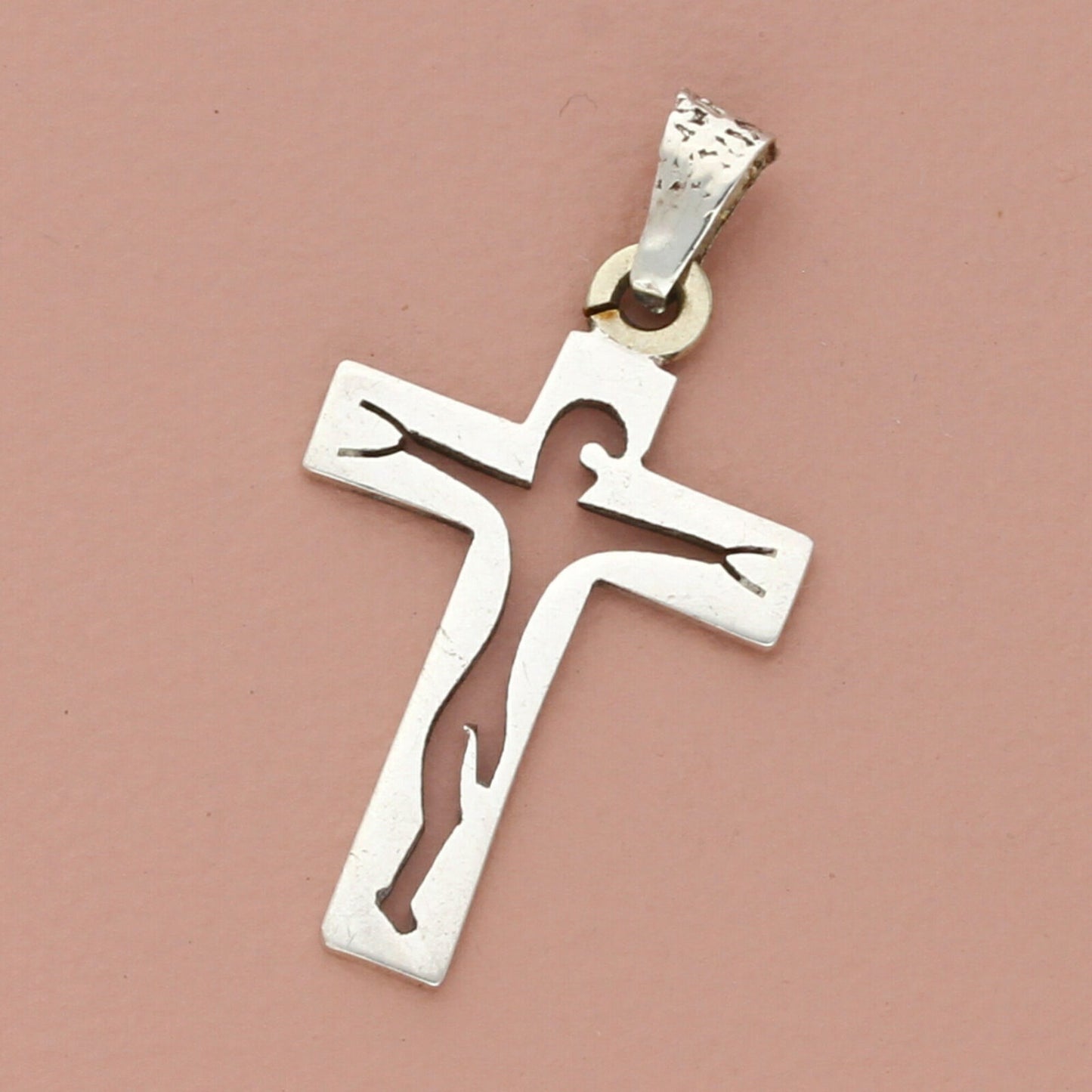 taxco mexico sterling silver vintage crucifix cross pendant