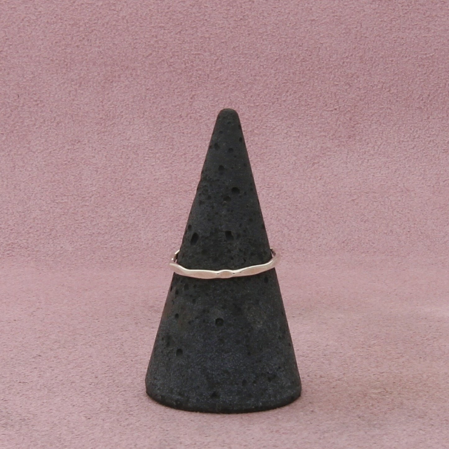 sterling silver edged stack band ring size 6.5