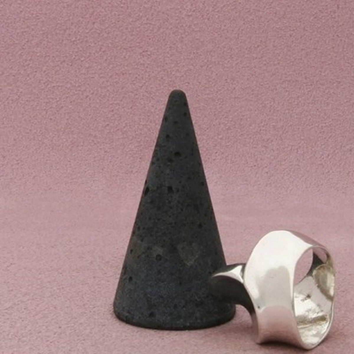 Sterling Silver Vintage Sculptural Ring Size 7.75
