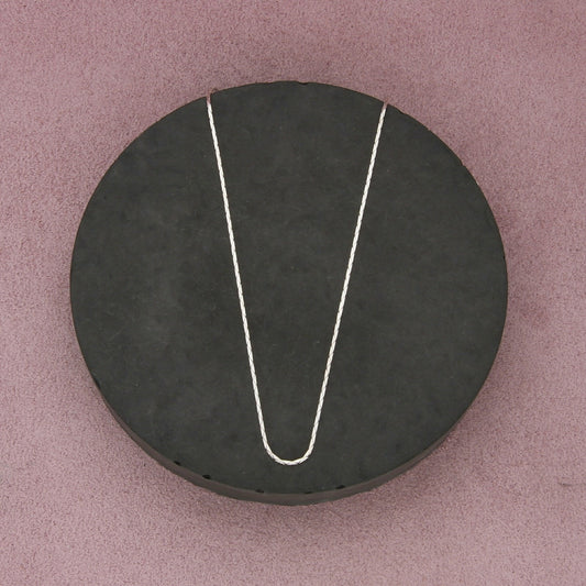 sterling silver italy 1mm serpentine chain necklace size 15.5in