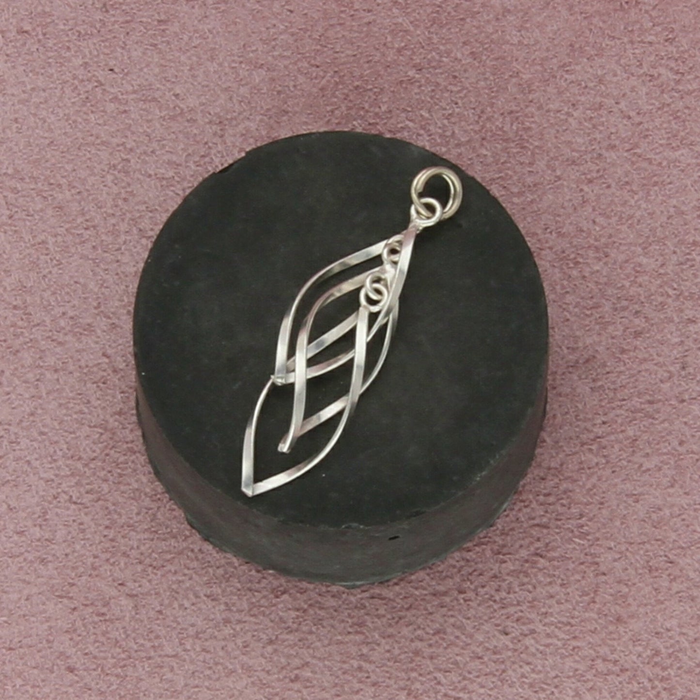 sterling silver twisted drop pendant