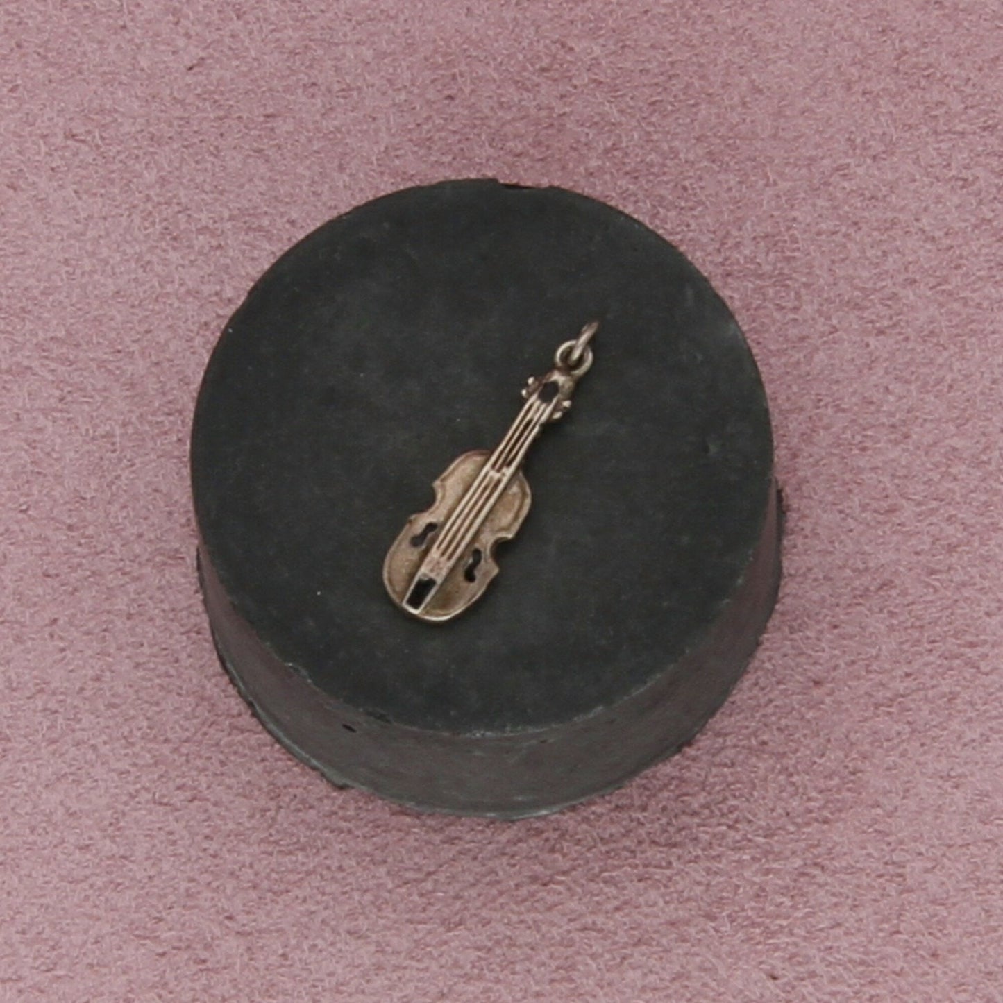 sterling silver vintage standing bass charm pendant
