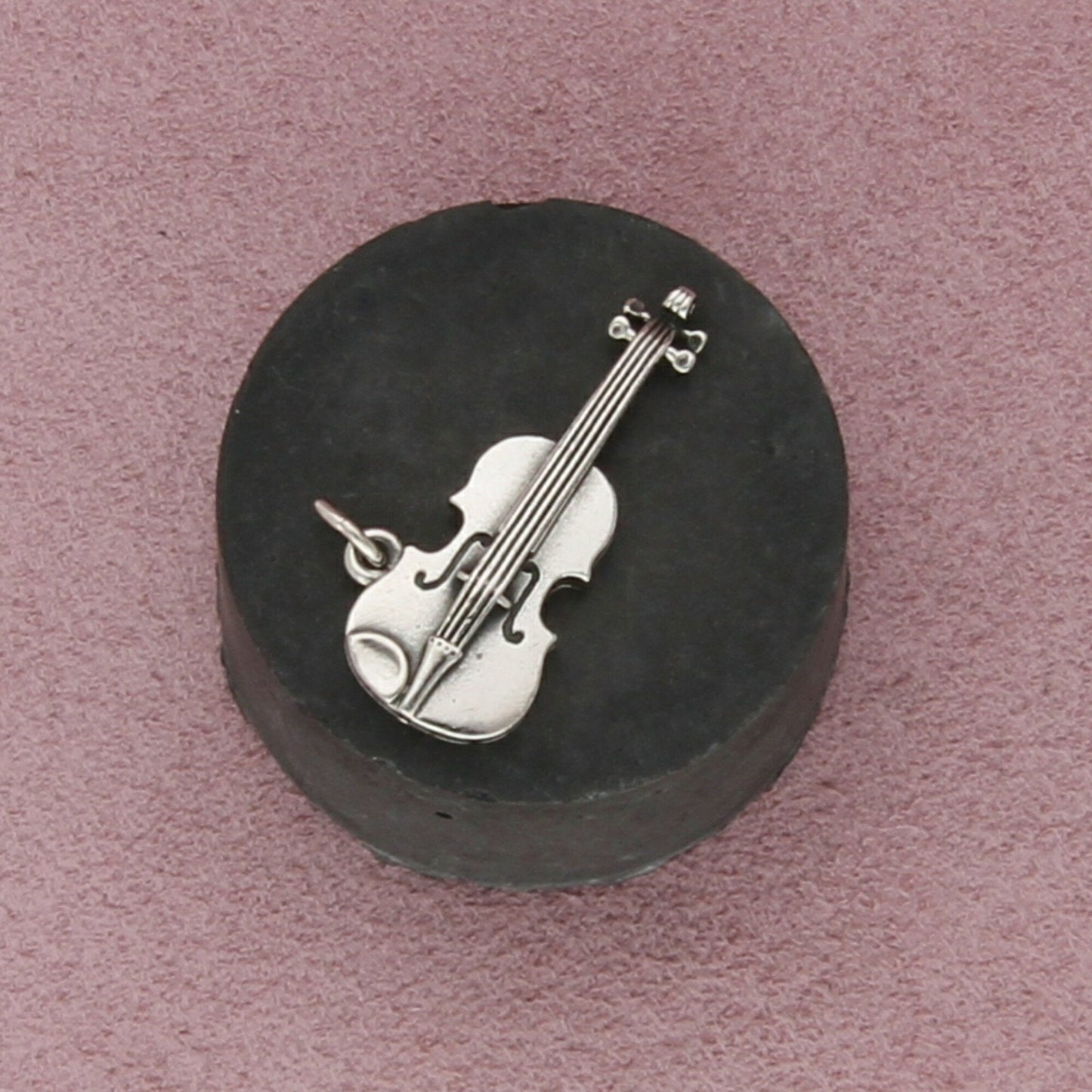 james avery sterling silver retired large violin charm pendant