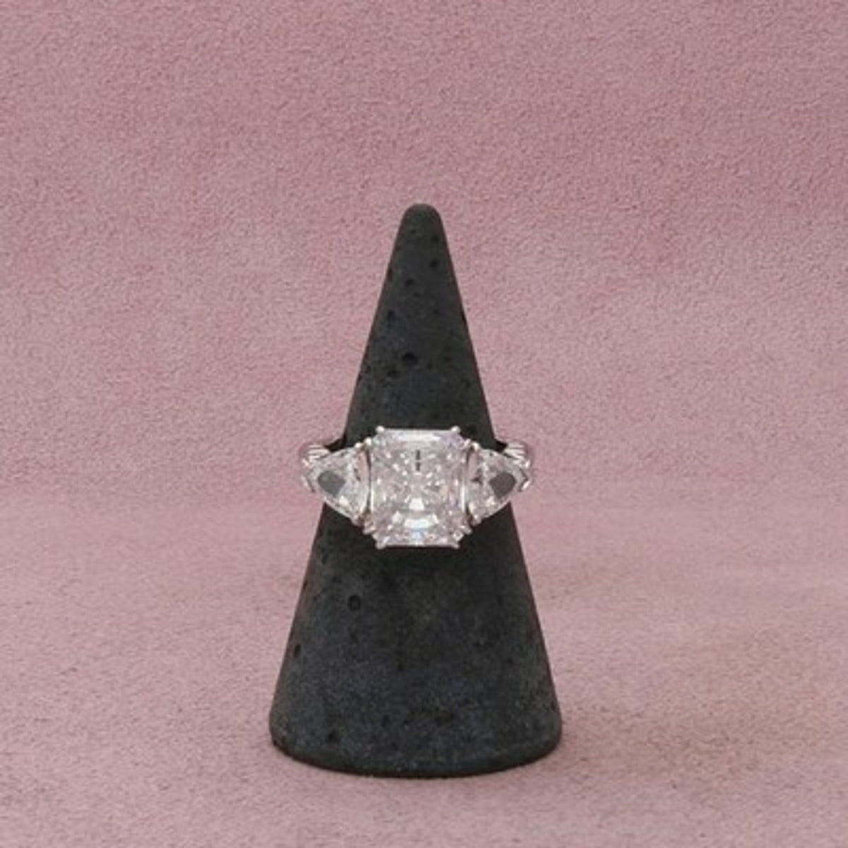 Sterling Silver Cushion-Cut Cz Engagement Ring Size 6