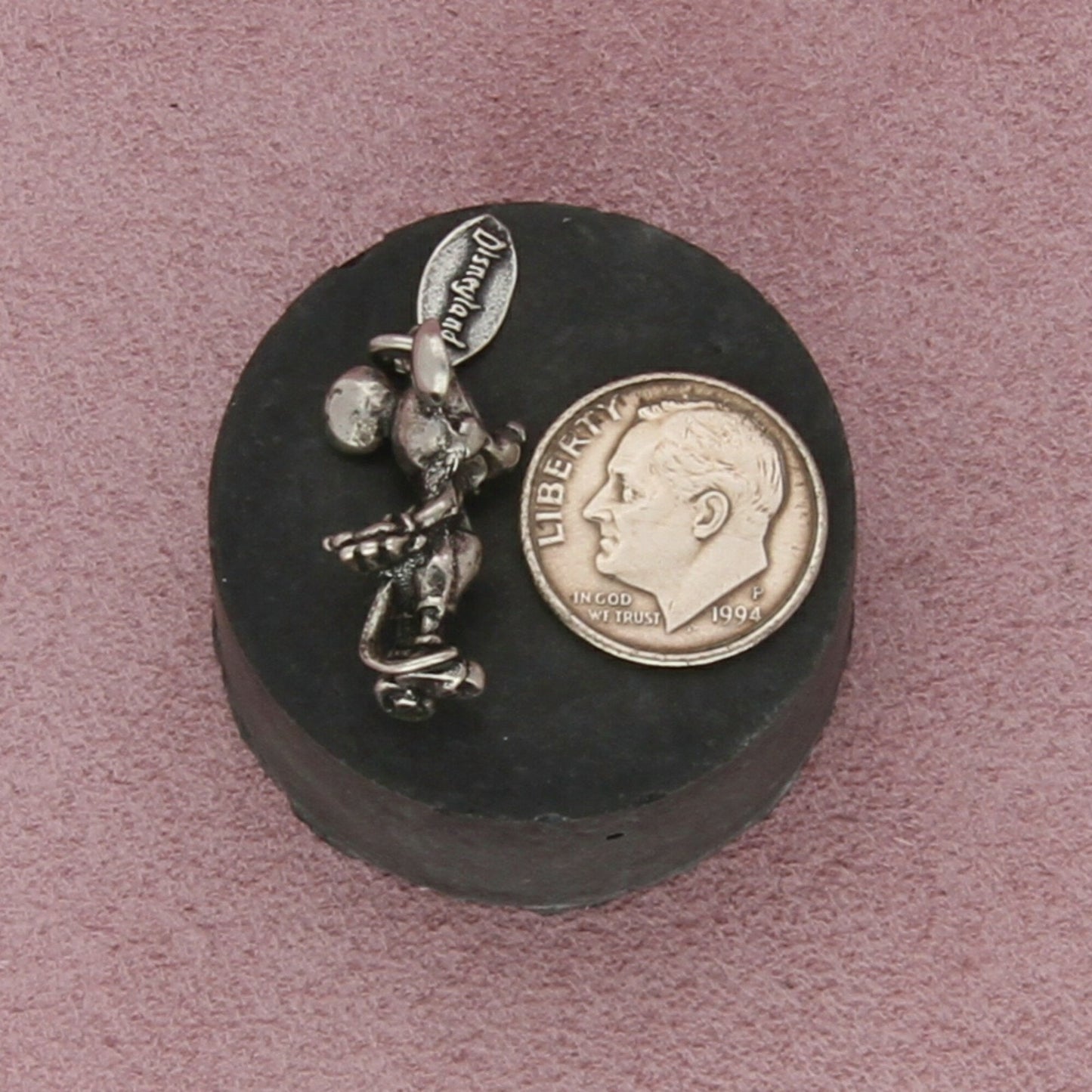 disney sterling silver vintage 3d disneyland mickey mouse charm pendant