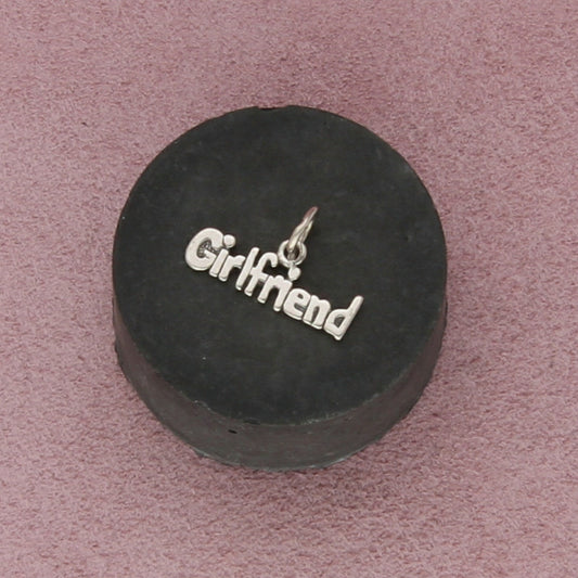 sterling silver girlfriend charm pendant