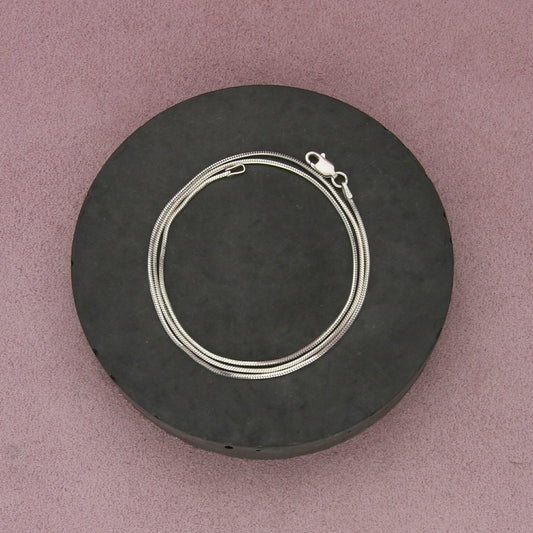 sterling silver 1mm squared snake chain necklace size 20in