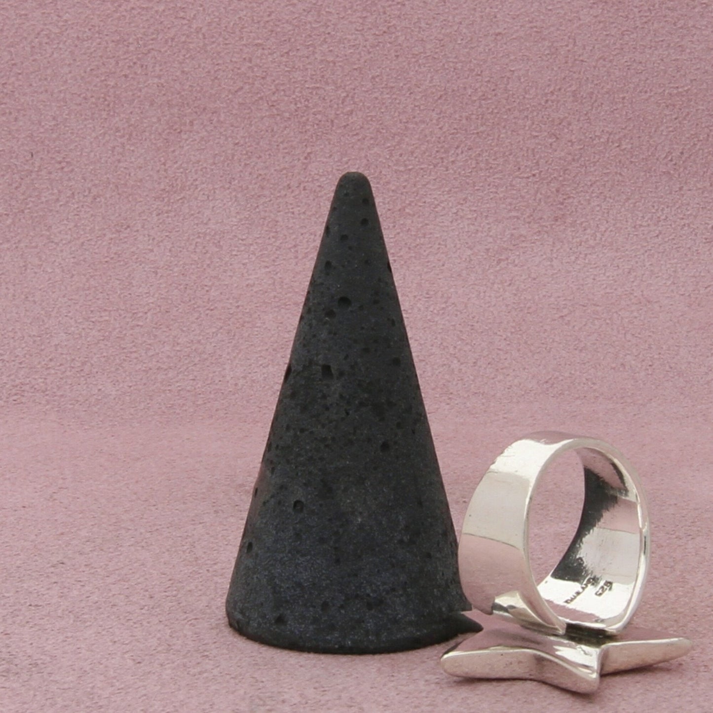 sterling silver solid star adjustable ring size 7.5