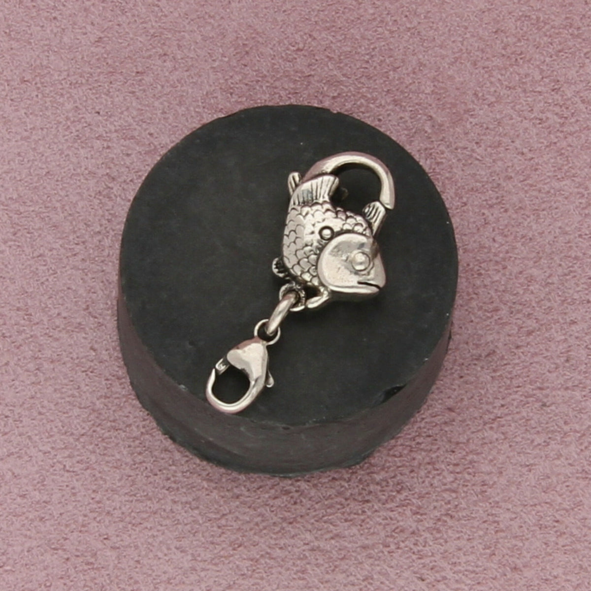 trollbeads sterling silver big koi fish double-ended retired bracelet lock clasp