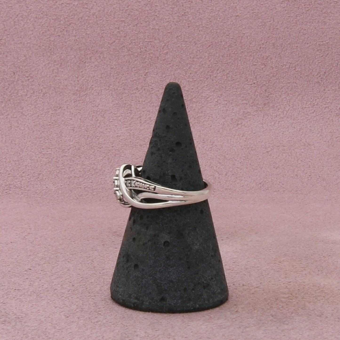 sterling silver diamond accent crossover promise ring size 5.75