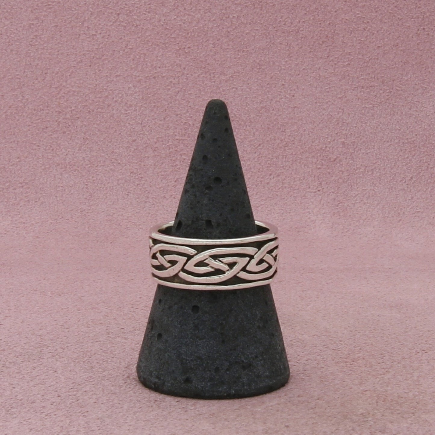 sterling silver mens celtic knot band ring size 9