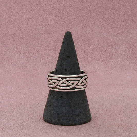 sterling silver mens celtic knot band ring size 9