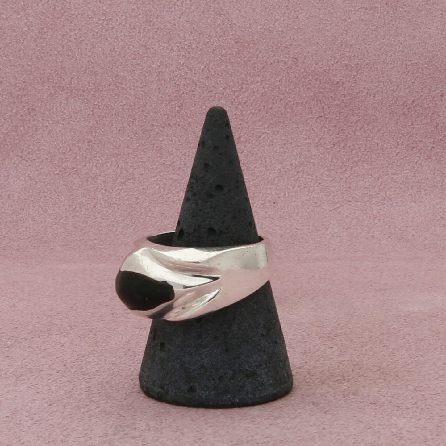 taxco mexico sterling silver vintage mens chunky onyx ring size 9.5
