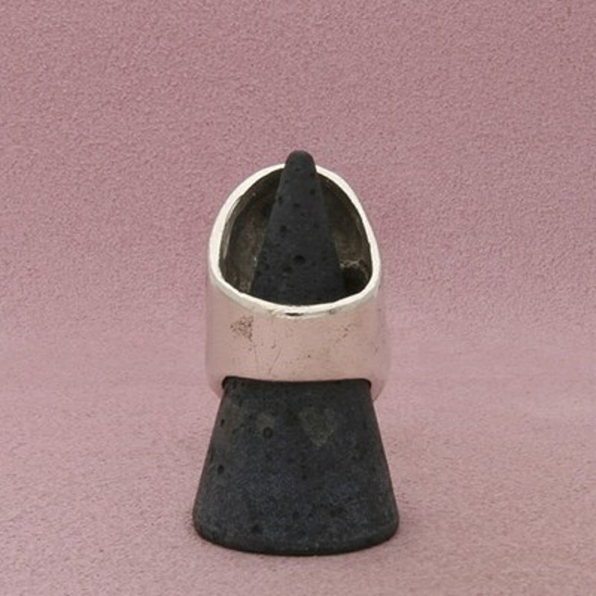 Mexico Sterling Silver Vintage Chunky Sculptural Ring Size 8.75