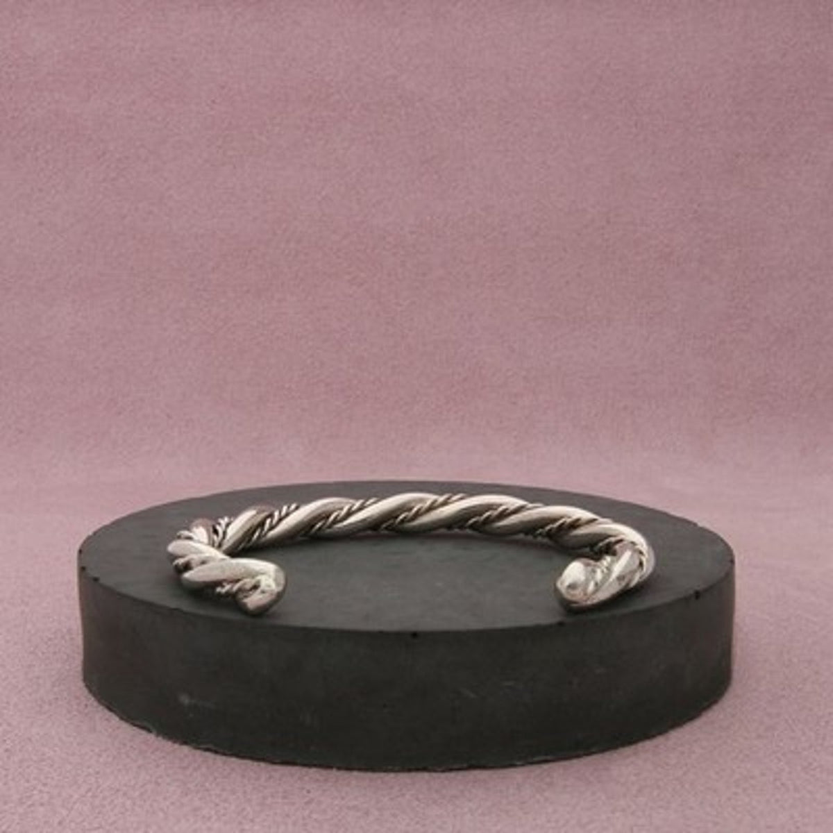 Navajo Sterling Silver Vintage Braided Twisted Wire Cuff Bracelet Size 6in
