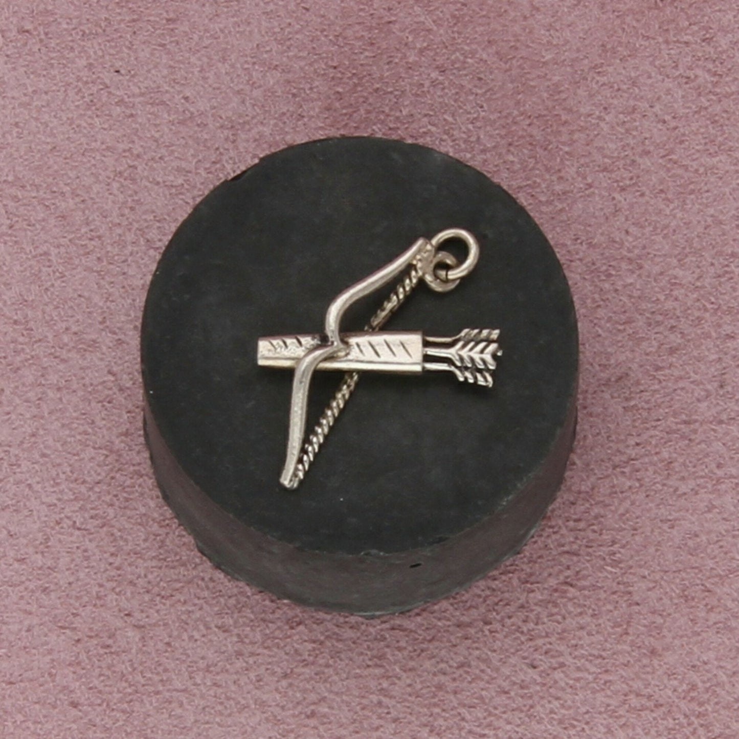 sterling silver vintage bow and arrows quiver charm pendant
