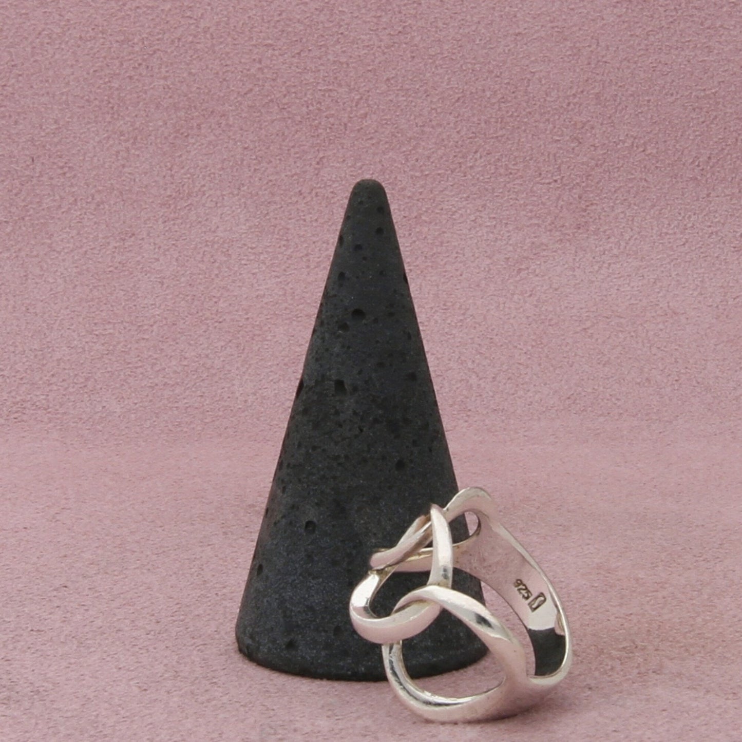 sterling silver linked circles ring size 7