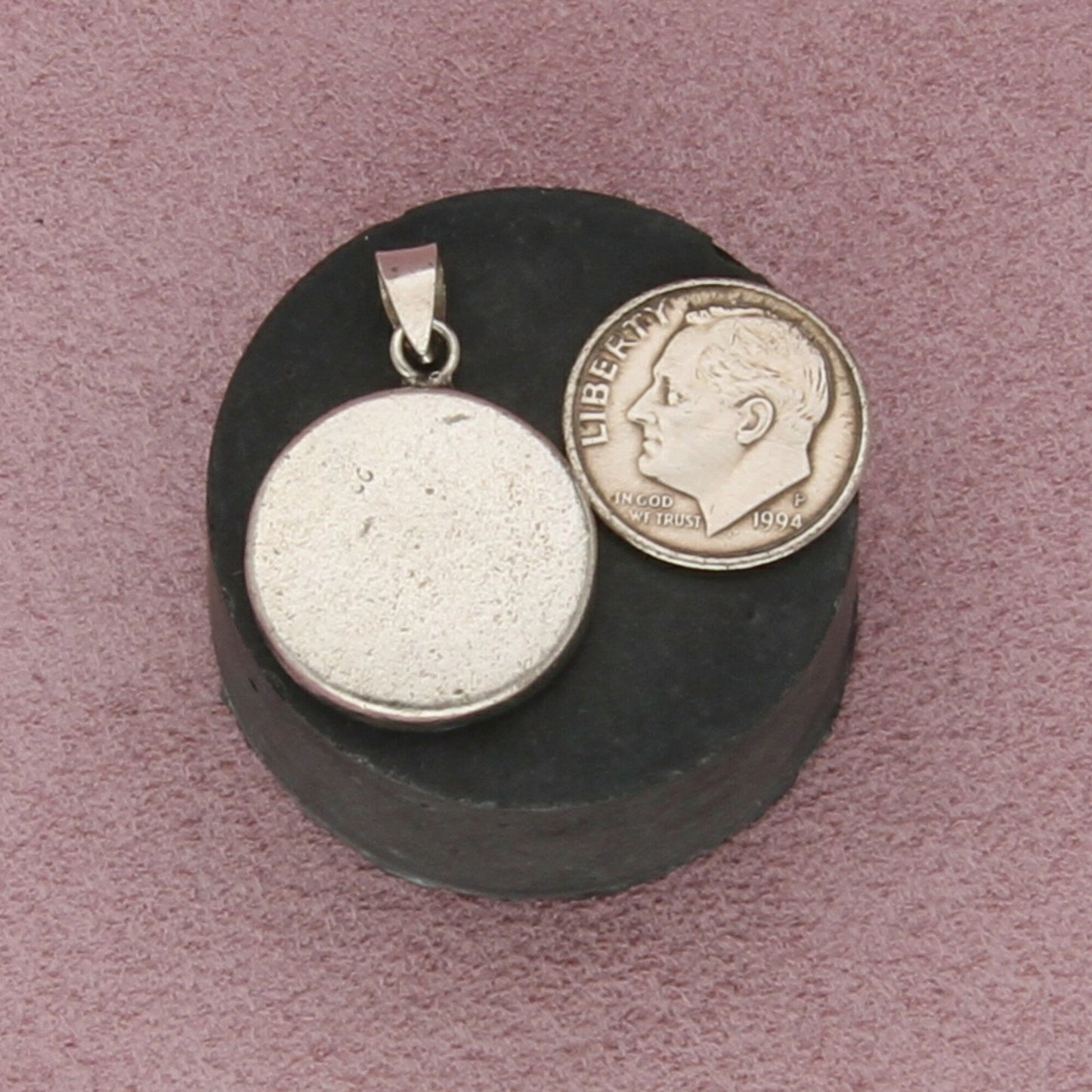sterling silver onyx yin yang pendant