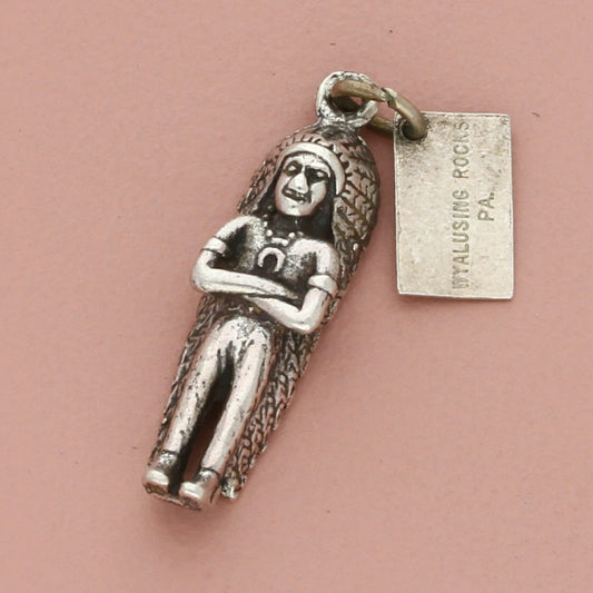 sterling silver vintage wyalusing rocks pa chieftain charm